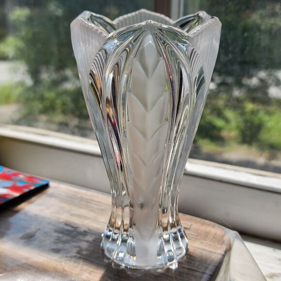 Novelette Precious Lead Crystal Vase With Over 24% PbO Beyer Made In W. Germany - Picture 1 of 12